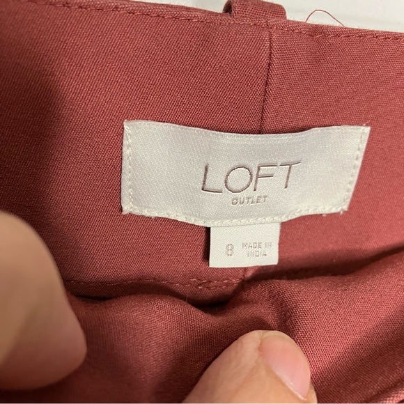 Loft modern skinny ankle pants deep rose pink women’s size 8 - Picture 3 of 7